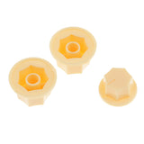 Maxbell 3 Pieces Plastic Guitar Bass Volume Tone Knob Button for Jazz Electric Bass Beige