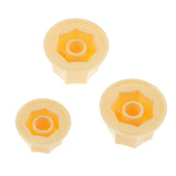 Maxbell 3 Pieces Plastic Guitar Bass Volume Tone Knob Button for Jazz Electric Bass Beige