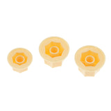 Maxbell 3 Pieces Plastic Guitar Bass Volume Tone Knob Button for Jazz Electric Bass Beige