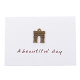 Maxbell Pack of 10 Mini Triumphal Arch Metal Wedding Birthday Greeting Card with Envelopes