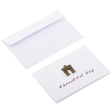 Maxbell Pack of 10 Mini Triumphal Arch Metal Wedding Birthday Greeting Card with Envelopes