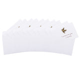 Maxbell Pack of 10 Wedding Birthday Mini Metal Bird of Peace Invitation Cards with Envelopes