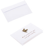 Maxbell Pack of 10 Wedding Birthday Mini Metal Bird of Peace Invitation Cards with Envelopes