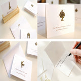 Maxbell Pack of 10 Wedding Birthday Mini Metal Bird of Peace Invitation Cards with Envelopes