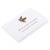 Maxbell Pack of 10 Wedding Birthday Mini Metal Bird of Peace Invitation Cards with Envelopes
