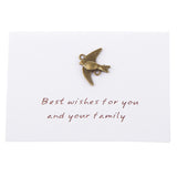 Maxbell Pack of 10 Wedding Birthday Mini Metal Bird of Peace Invitation Cards with Envelopes