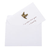 Maxbell Pack of 10 Wedding Birthday Mini Metal Bird of Peace Invitation Cards with Envelopes