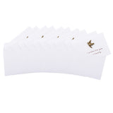 Maxbell Pack of 10 Wedding Birthday Mini Metal Bird of Peace Invitation Cards with Envelopes