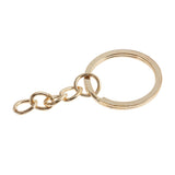 Maxbell 50 Pieces 20mm Split Rings Chains Connector Blank Key Rings 4 Link Chain Alloy Gold