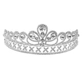 Maxbell Princess Stunning Crystal Hair Tiara Wedding Bridal Crown Veil Headband