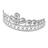 Maxbell Princess Stunning Crystal Hair Tiara Wedding Bridal Crown Veil Headband