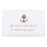 Maxbell Pack of 10 Mini Anchor Metal Wedding Invitation Greeting Gift Card Inc Envelopes