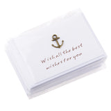 Maxbell Pack of 10 Mini Anchor Metal Wedding Invitation Greeting Gift Card Inc Envelopes