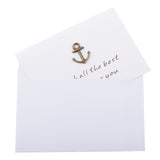 Maxbell Pack of 10 Mini Anchor Metal Wedding Invitation Greeting Gift Card Inc Envelopes