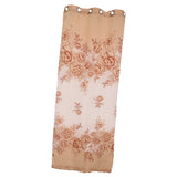 Maxbell 250*100cm Peony Beads Voile Curtain Living Room Window Tulle Sheer Curtain