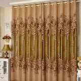 Maxbell 250*100cm Peony Beads Voile Curtain Living Room Window Tulle Sheer Curtain
