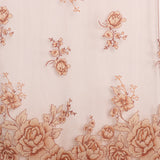 Maxbell 250*100cm Peony Beads Voile Curtain Living Room Window Tulle Sheer Curtain