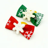 Maxbell Christmas Snowflake Pet Hair Rubber Band Rope Hair Ribbon Bow Dog Charm