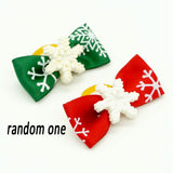 Maxbell Christmas Snowflake Pet Hair Rubber Band Rope Hair Ribbon Bow Dog Charm