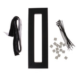Maxbell Guitar Effects Pedal Board 40x13cm Pedalboard w/ Adhesive Tape & Fasten Ties