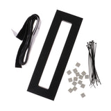 Maxbell Guitar Effects Pedal Board 40x13cm Pedalboard w/ Adhesive Tape & Fasten Ties