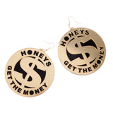Maxbell Women Fashion US Dollar Shape Dangle Earrings Big Size Trendy Hip Hop Earrings