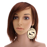 Maxbell Women Fashion US Dollar Shape Dangle Earrings Big Size Trendy Hip Hop Earrings