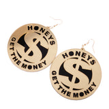 Maxbell Women Fashion US Dollar Shape Dangle Earrings Big Size Trendy Hip Hop Earrings