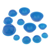Maxbell Set Of 12 Pieces Professional Silicone Suction Vacuum Cup Body Face Skin Massage Cellulite Cupping Kit