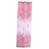 Maxbell 250*100cm Peony Beads Voile Curtain Living Room Window Tulle Curtain Purple