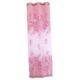 Maxbell 250*100cm Peony Beads Voile Curtain Living Room Window Tulle Curtain Purple