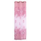 Maxbell 250*100cm Peony Beads Voile Curtain Living Room Window Tulle Curtain Purple