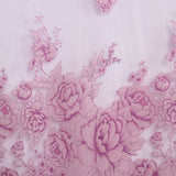 Maxbell 250*100cm Peony Beads Voile Curtain Living Room Window Tulle Curtain Purple