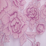 Maxbell 250*100cm Peony Beads Voile Curtain Living Room Window Tulle Curtain Purple