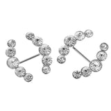 Maxbell 2Pcs Stainless Steel Arrow Shape Crystal Nipple Shields Bar Navel Ring Body Piercing