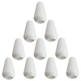 Maxbell 10Pcs White 4mm Plastic Toggle Switch Tips Knobs Cap for ST SQ Electric Guitars