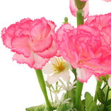 Maxbell 1 Bunch of Carnation Bunch Artificial Silk Flower Bouquet Plant Home Bedroom Hotel Office Desk Floral Decor Pink