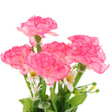 Maxbell 1 Bunch of Carnation Bunch Artificial Silk Flower Bouquet Plant Home Bedroom Hotel Office Desk Floral Decor Pink