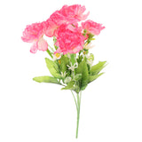 Maxbell 1 Bunch of Carnation Bunch Artificial Silk Flower Bouquet Plant Home Bedroom Hotel Office Desk Floral Decor Pink