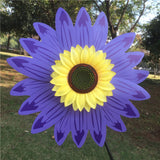 Maxbell Beautiful 36cm DIY Sunflower Windmill Wind Rotator Kid Outdoor Playground Toy Nursery Venue Decor Kits Purple