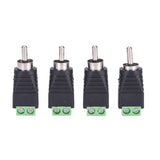 Maxbell 4 Pieces RCA Male Plug to AV Terminal Connector Video AV Balun 2 Screw