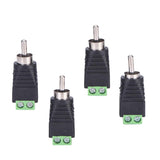 Maxbell 4 Pieces RCA Male Plug to AV Terminal Connector Video AV Balun 2 Screw