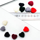 Maxbell 30 Pieces Mixed Acrylic Flocking Felt Spacer Beads Heart Beads DIY Pendant Charms Fit Necklace&Bracelet&Earring 18x20mm