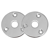 Maxbell Round Jack Plate Cover fr Les Paul or Tele Style Electric Guitar Bass Silver