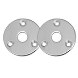 Maxbell Round Jack Plate Cover fr Les Paul or Tele Style Electric Guitar Bass Silver