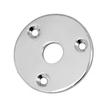 Maxbell Round Jack Plate Cover fr Les Paul or Tele Style Electric Guitar Bass Silver