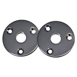Maxbell Round Jack Plate Cover fr Les Paul or Tele Style Electric Guitar Bass Black
