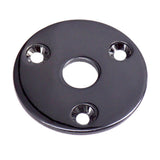 Maxbell Round Jack Plate Cover fr Les Paul or Tele Style Electric Guitar Bass Black