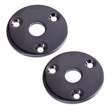 Maxbell Round Jack Plate Cover fr Les Paul or Tele Style Electric Guitar Bass Black