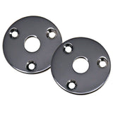Maxbell Round Jack Plate Cover fr Les Paul or Tele Style Electric Guitar Bass Black